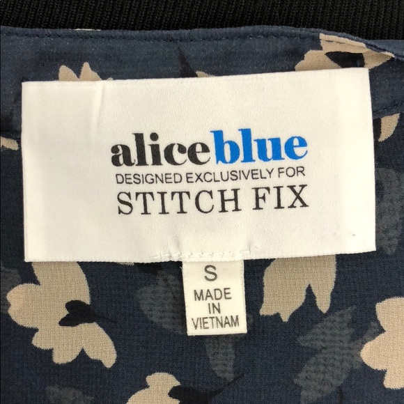 Stitch Fix Alice Blue Sheer Floral Shirt SZ Small - Picture 7 of 8